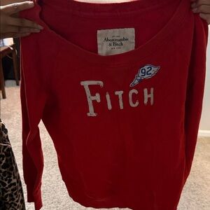Used Abercrombie & Fitch Vibrant Red Crew Neck Sweater